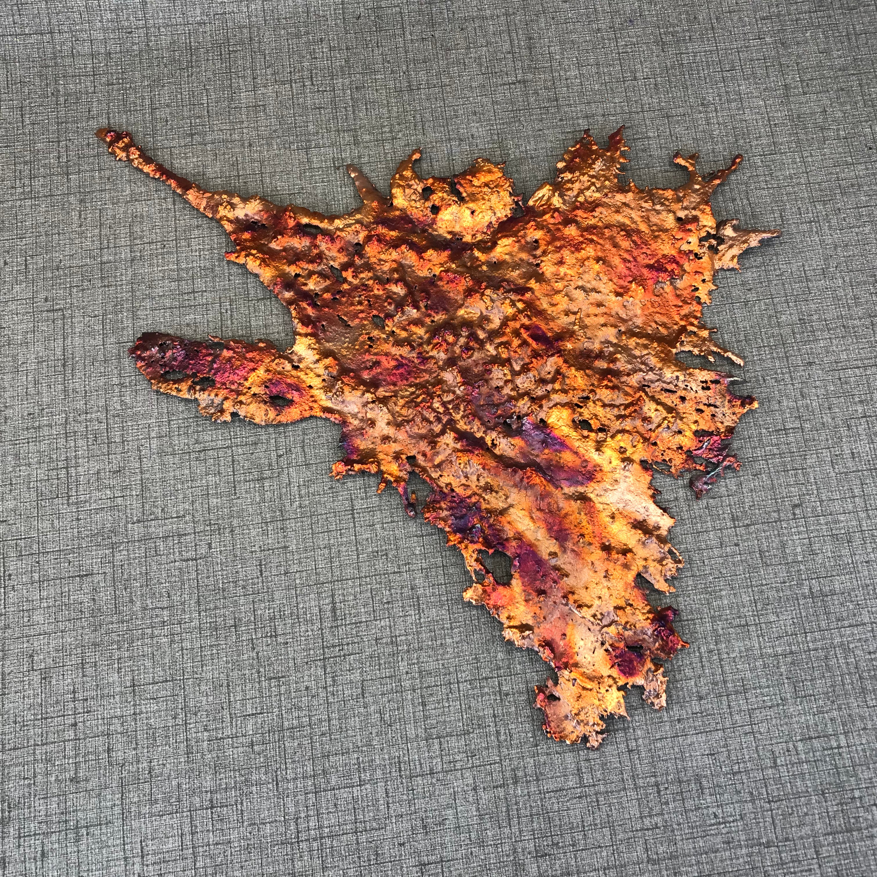 Visions of a Sunset Rainbow Splash Copper Abstract