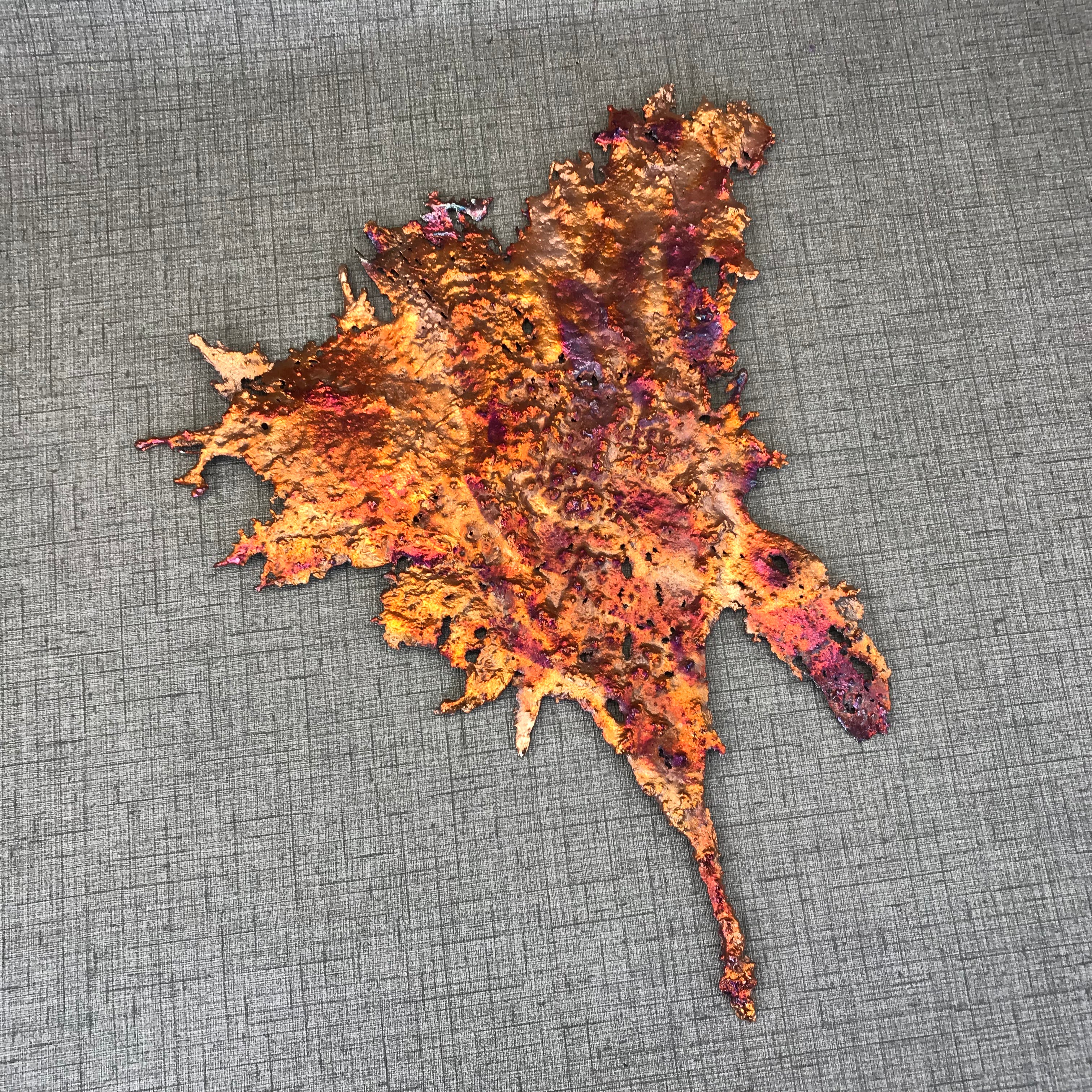 Visions of a Sunset Rainbow Splash Copper Abstract