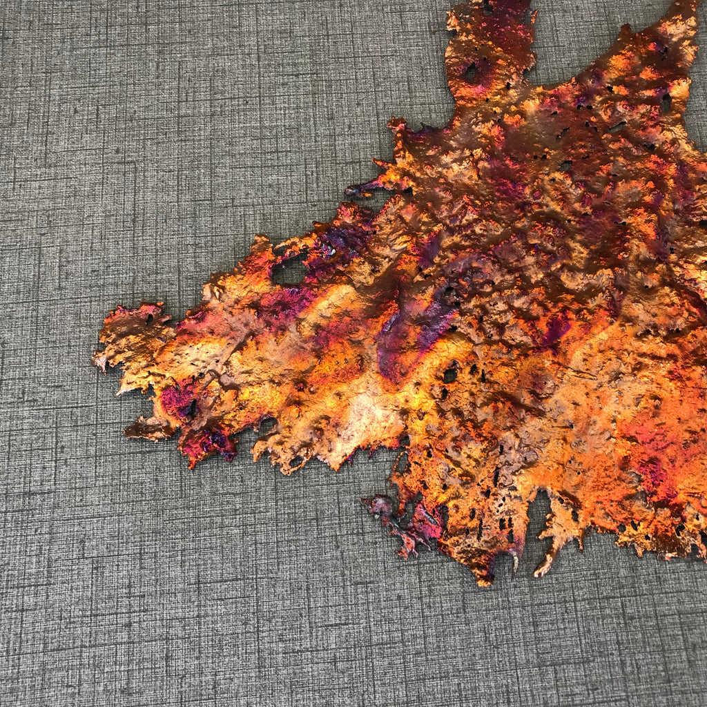 Visions of a Sunset Rainbow Splash Copper Abstract