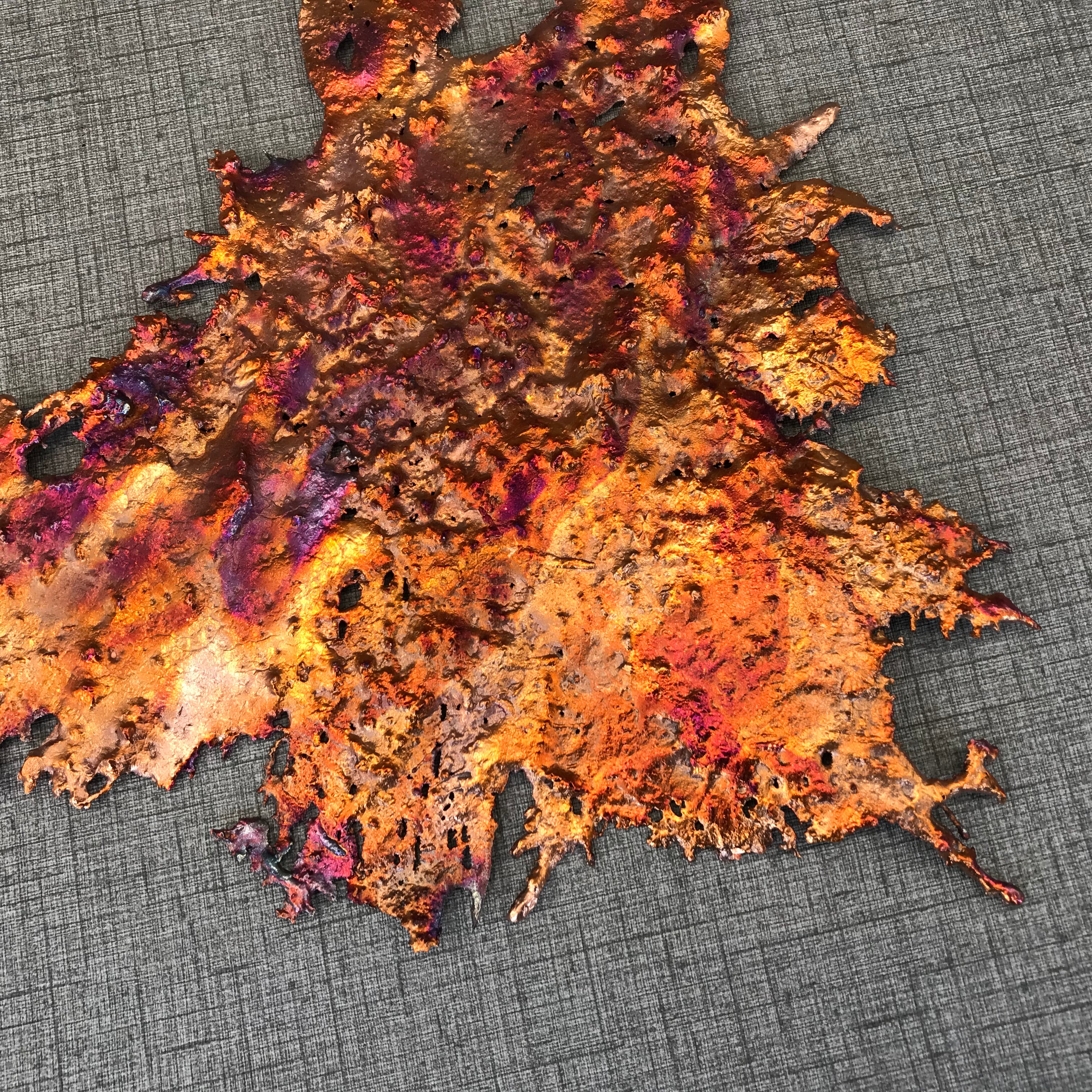 Visions of a Sunset Rainbow Splash Copper Abstract