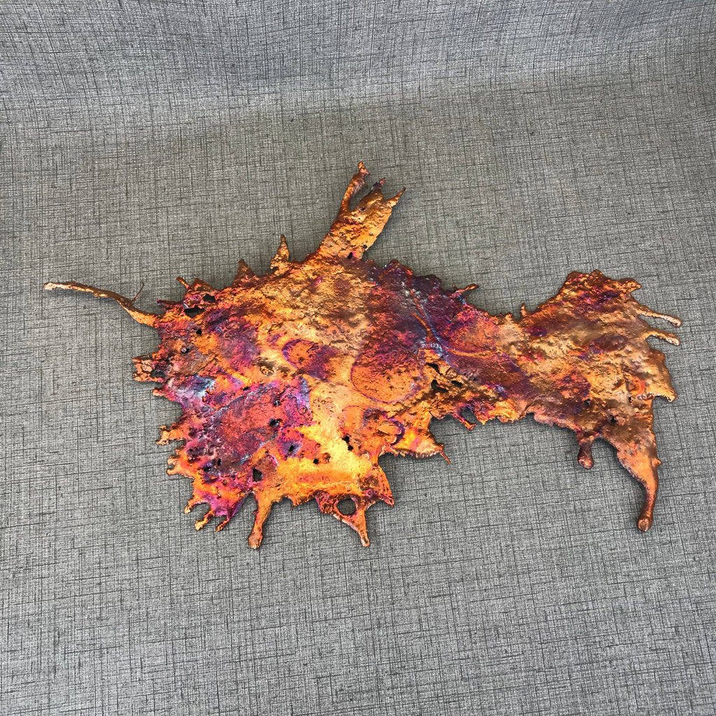 Prismatic Splash Copper Wall Art