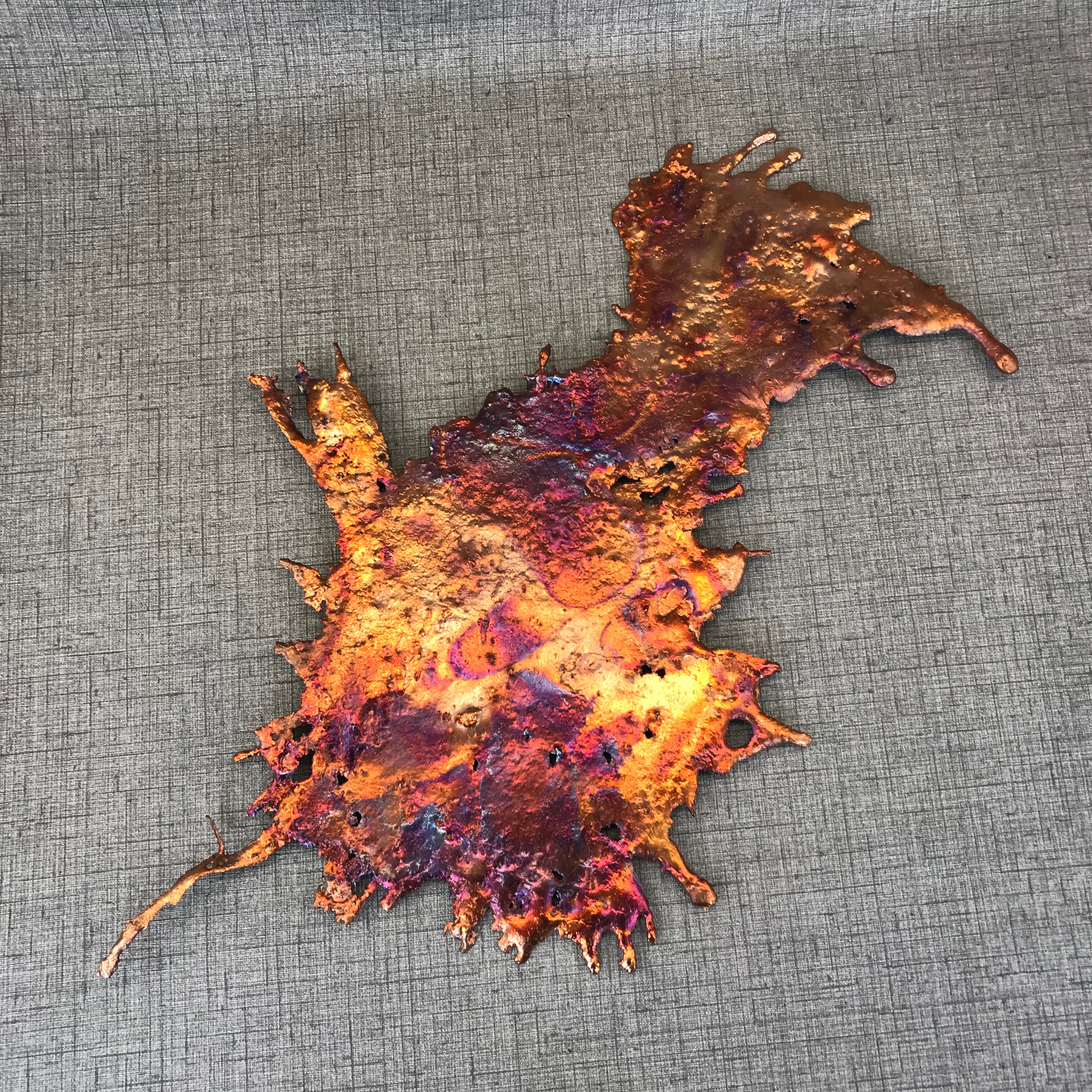 Prismatic Splash Copper Wall Art