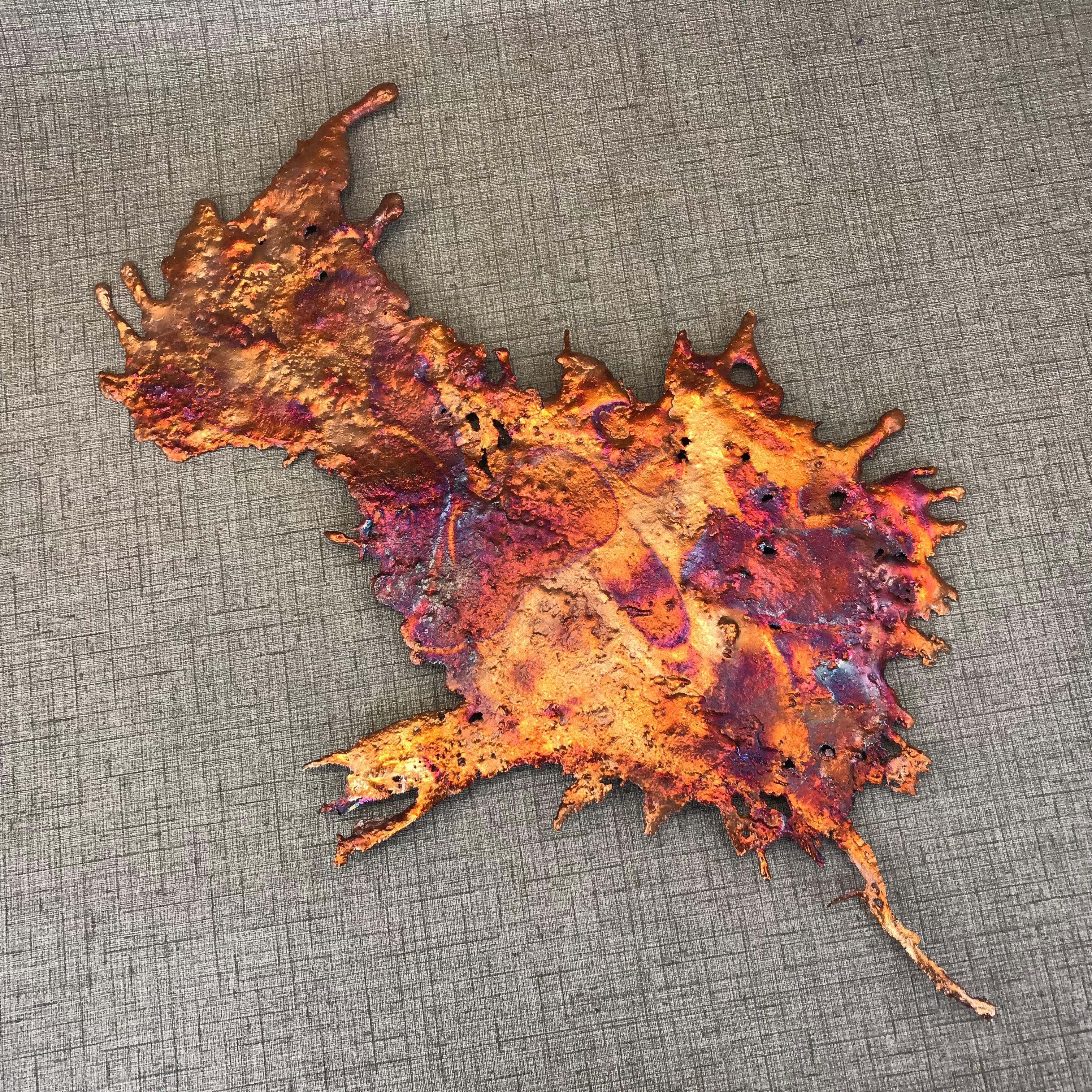 Prismatic Splash Copper Wall Art