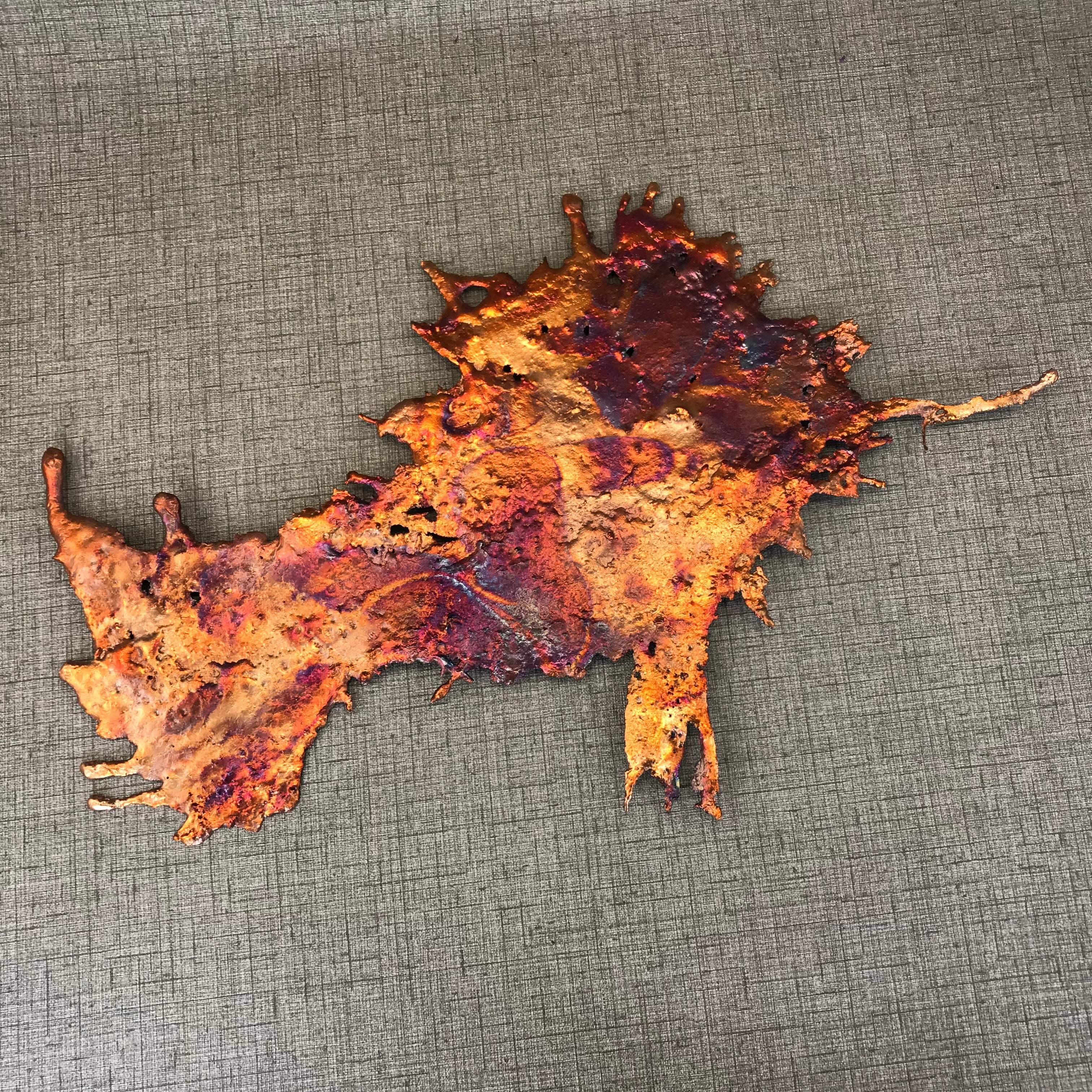 Prismatic Splash Copper Wall Art