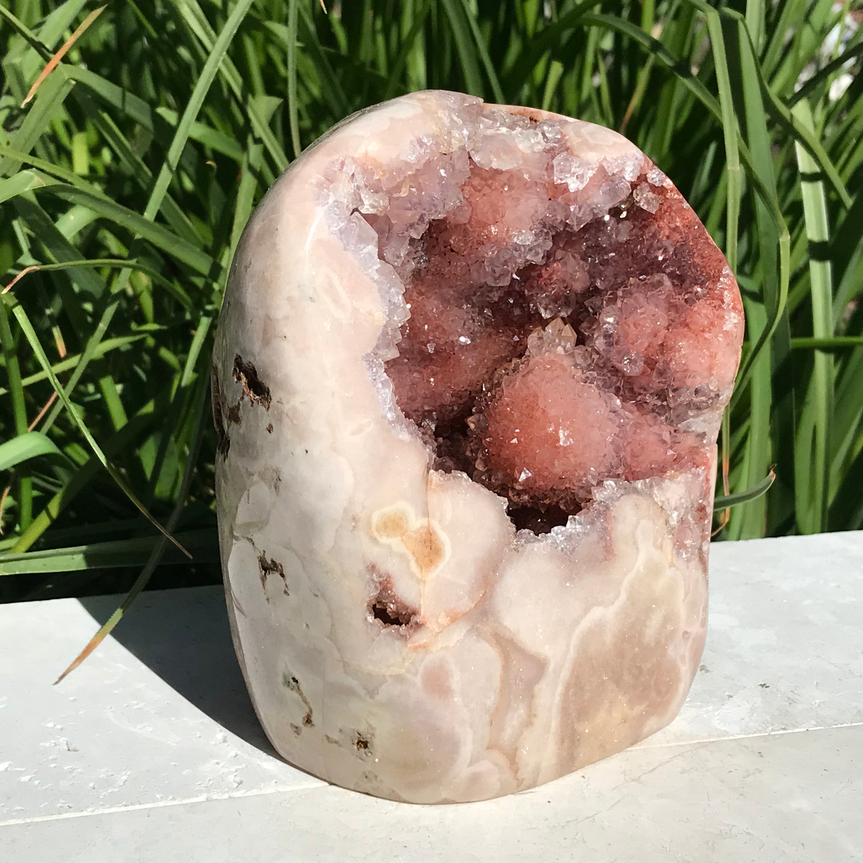 Sparkling Icy Orbs Rose Jasper Freeform