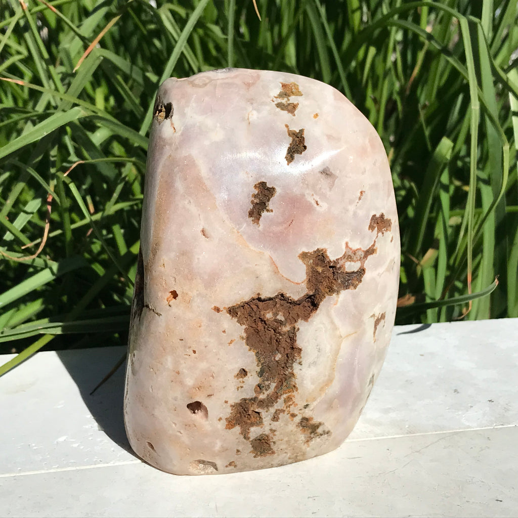 Sparkling Icy Orbs Rose Jasper Freeform