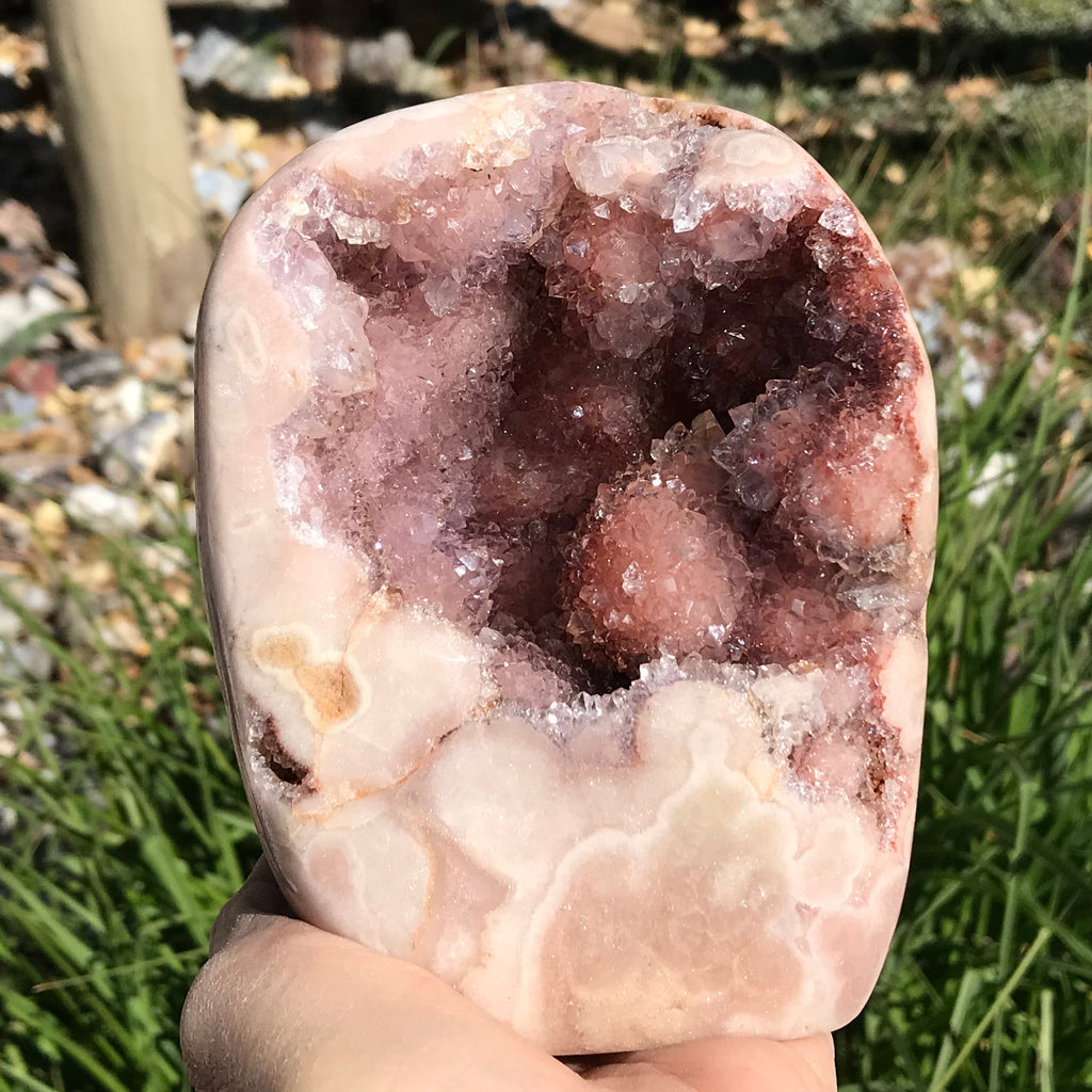 Sparkling Icy Orbs Rose Jasper Freeform