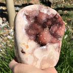 Sparkling Icy Orbs Rose Jasper Freeform