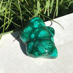 Bands of Turquoise and Green Malachite/Chrysocolla Nodule