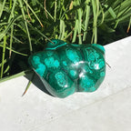 Bands of Turquoise and Green Malachite/Chrysocolla Nodule