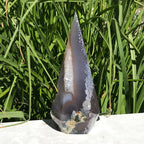 Blue Agate Framed Crystal Filled Cavity Point