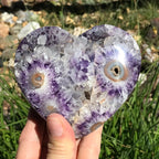 Exquisite Dual Sided Ornate Amethyst Heart