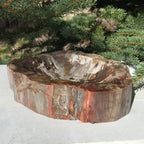Boldly Patterned Petrified Wood Bowl