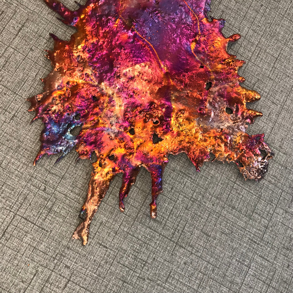 Modern Abstract Splash Copper