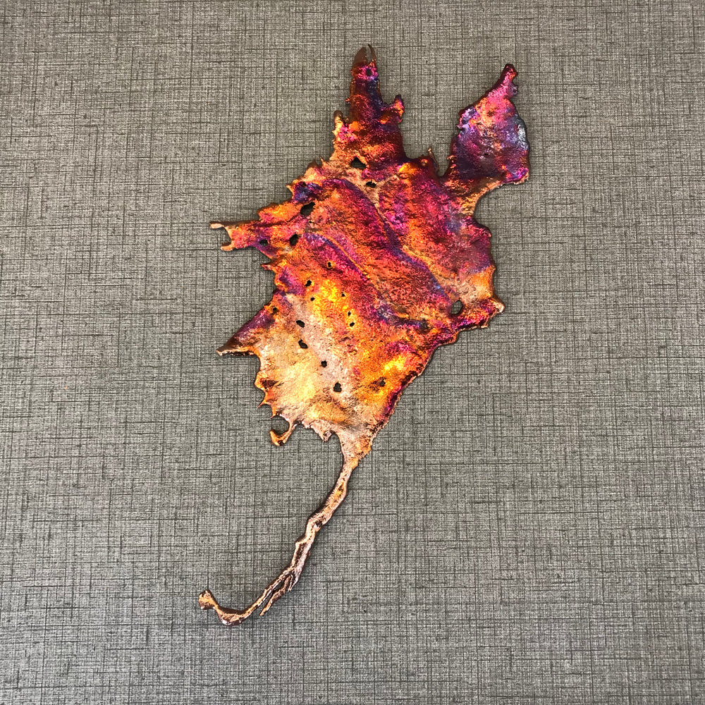 Handcrafted Rainbow Copper Splash Decor