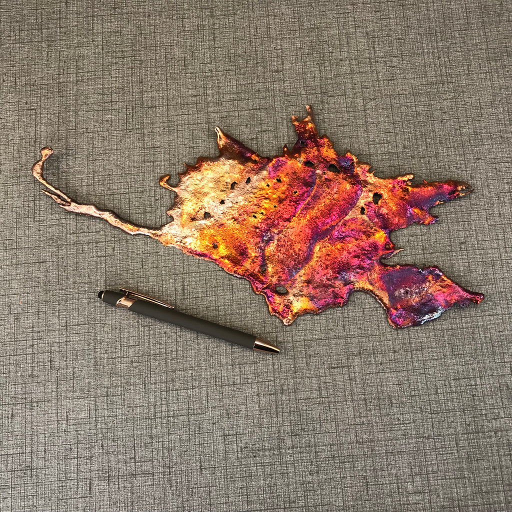 Handcrafted Rainbow Copper Splash Decor