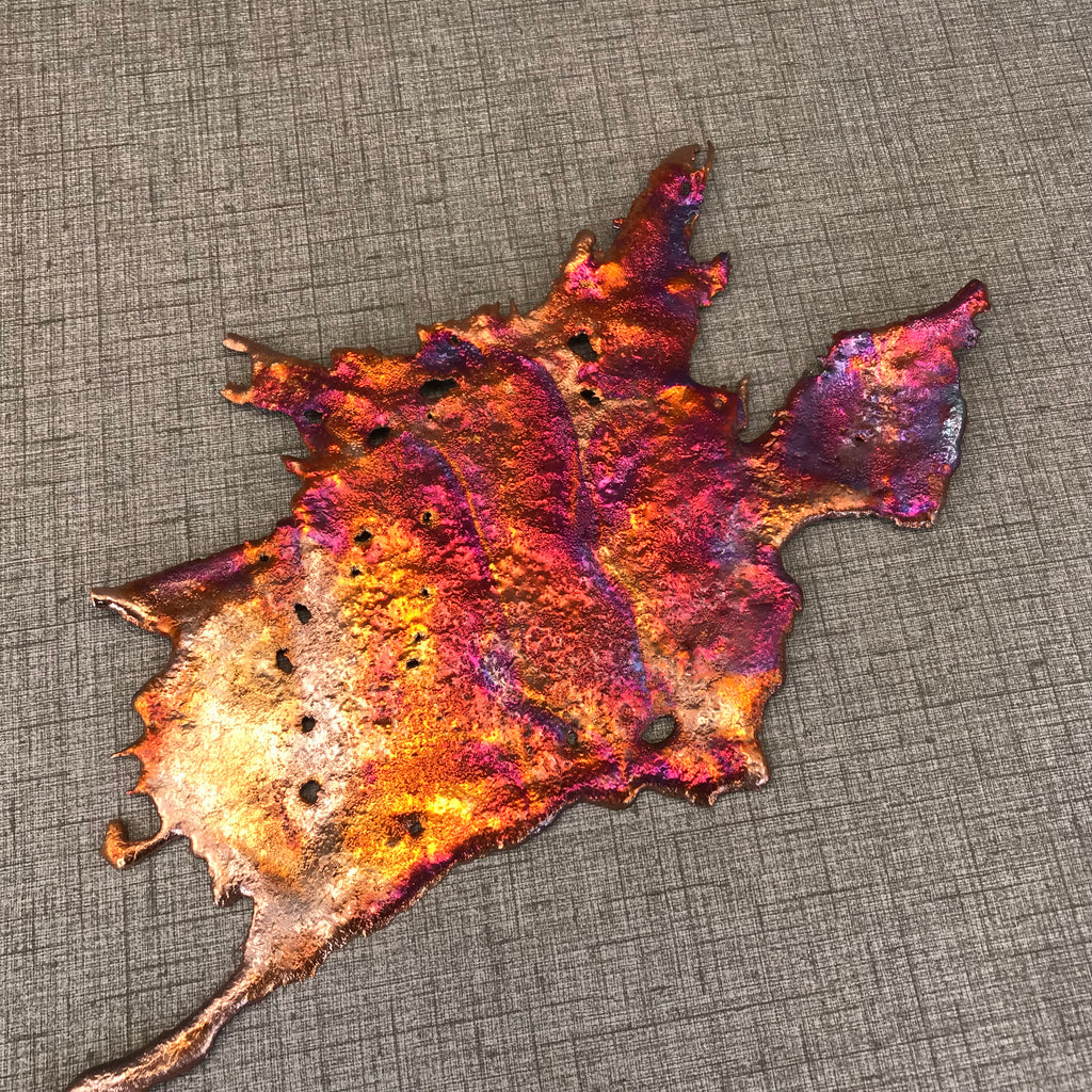 Handcrafted Rainbow Copper Splash Decor