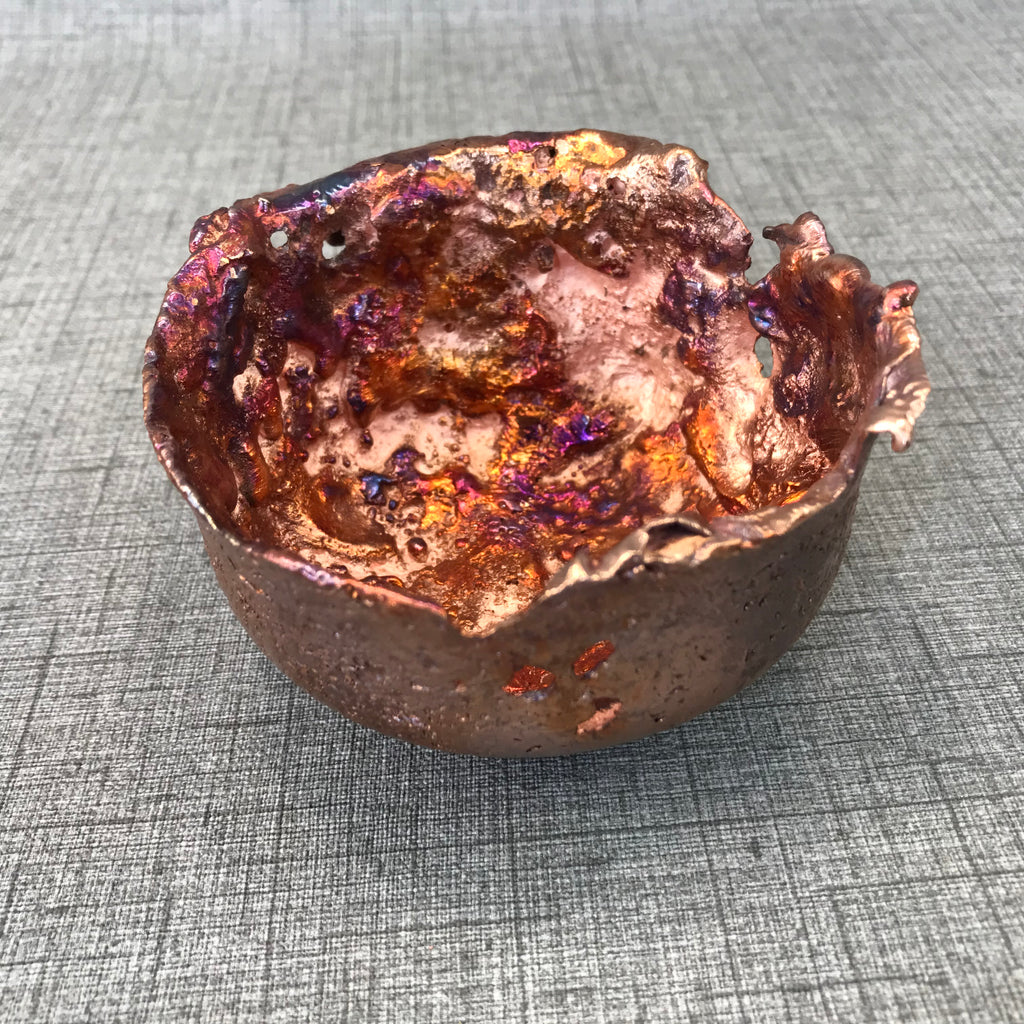 Medium Rainbow Copper Splash Bowl