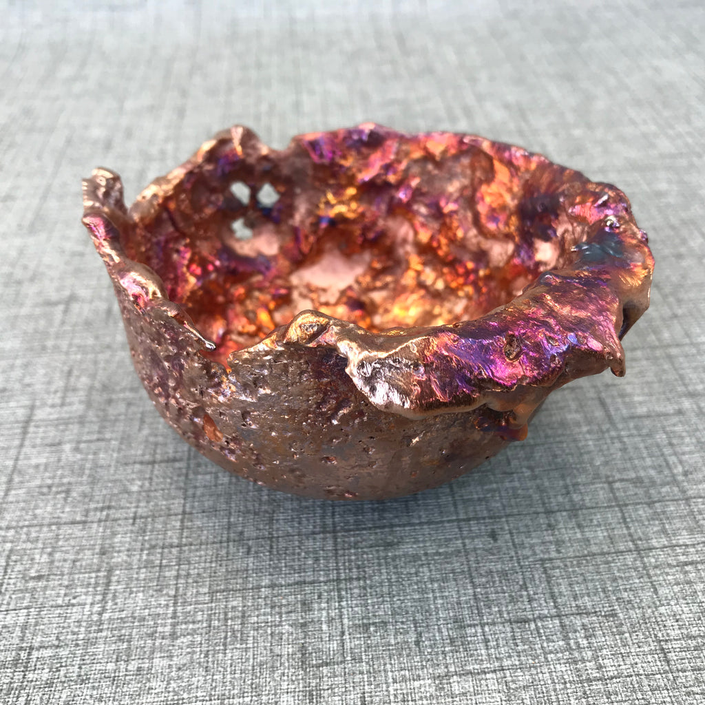 Medium Rainbow Copper Splash Bowl