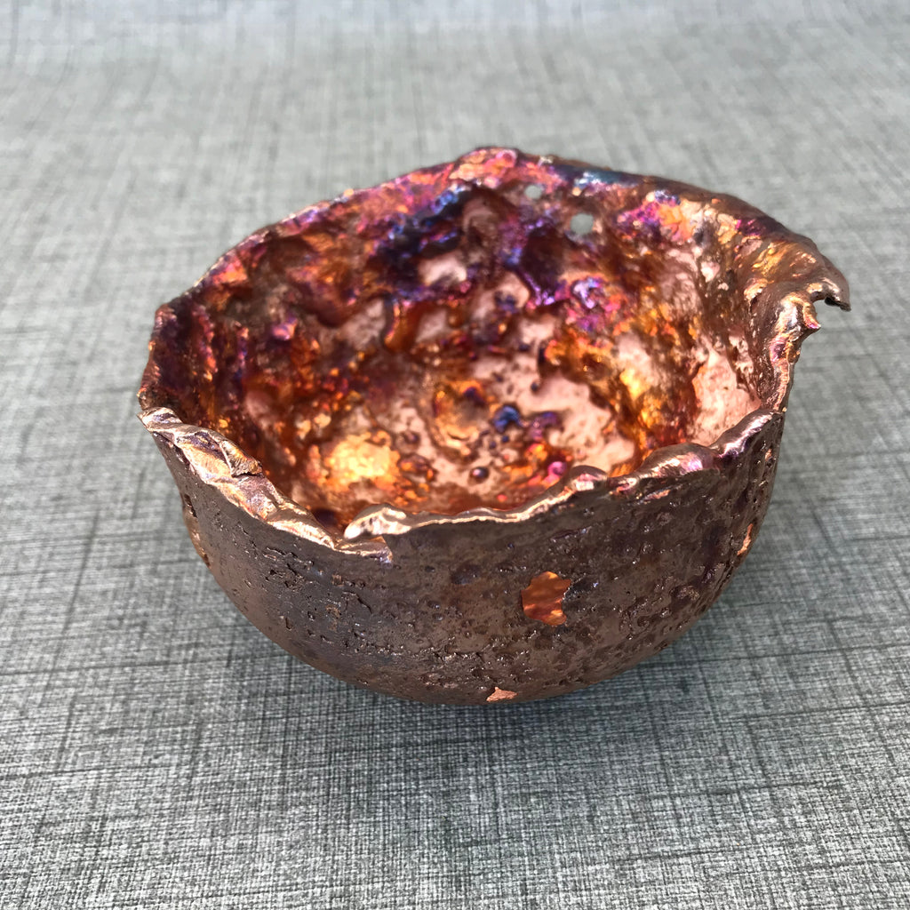 Medium Rainbow Copper Splash Bowl