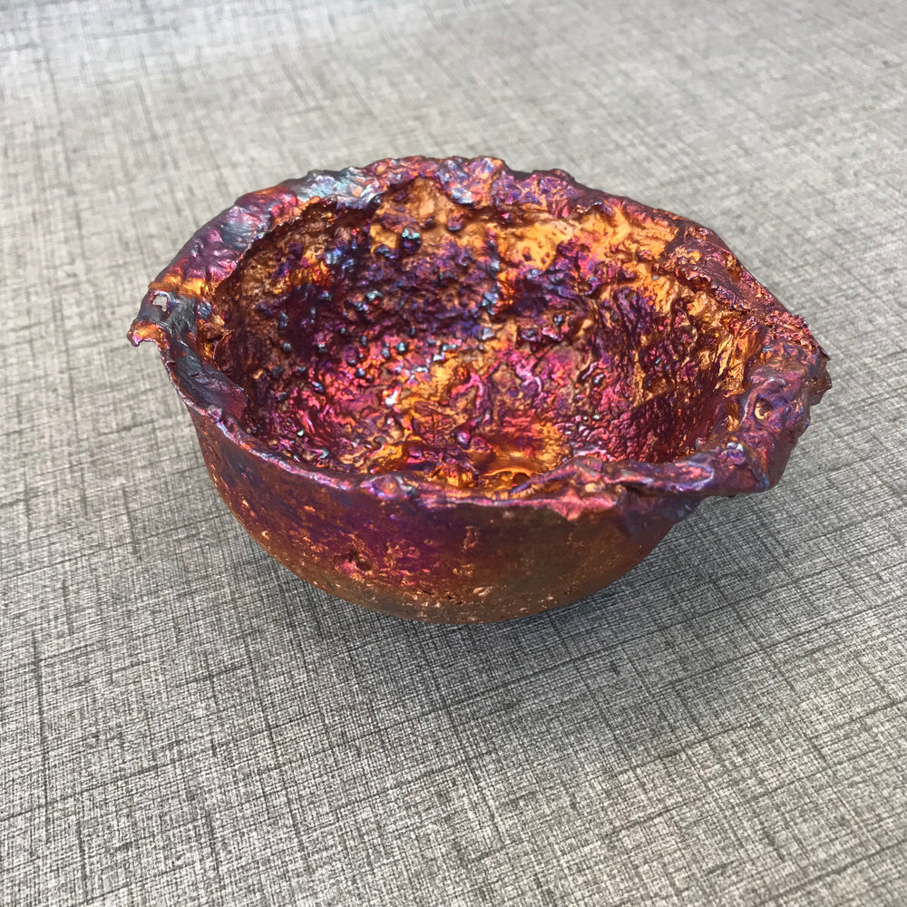 Rainbow Splash Copper Bowl