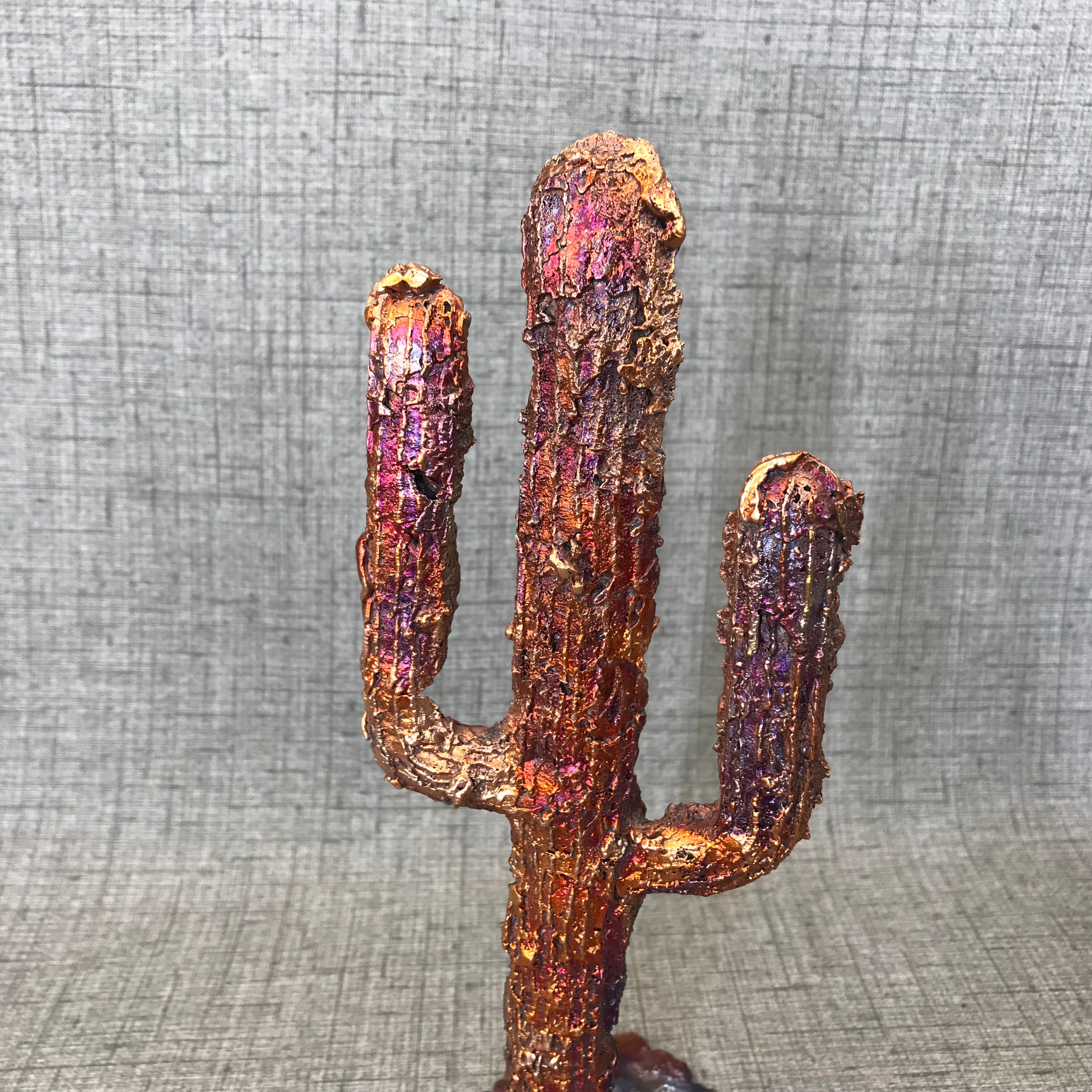 Standing Splash Copper Saguaro Cacti