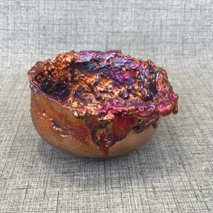 Medium Rainbow Splash Copper Bowl