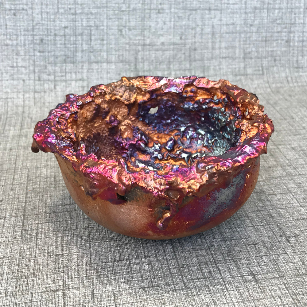 Medium Rainbow Splash Copper Bowl