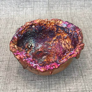 Medium Rainbow Splash Copper Bowl