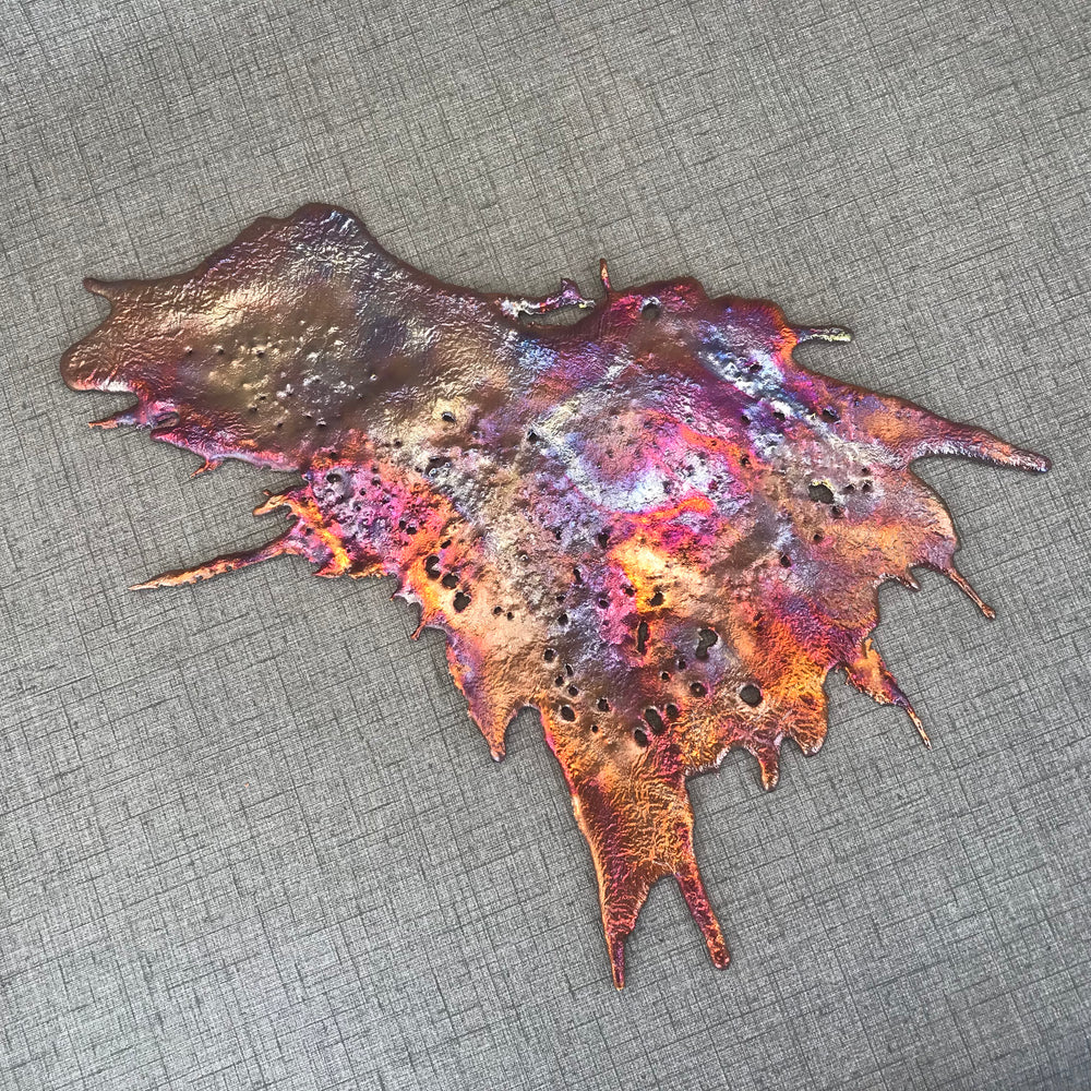 Prismatic Copper Splash Wall Art