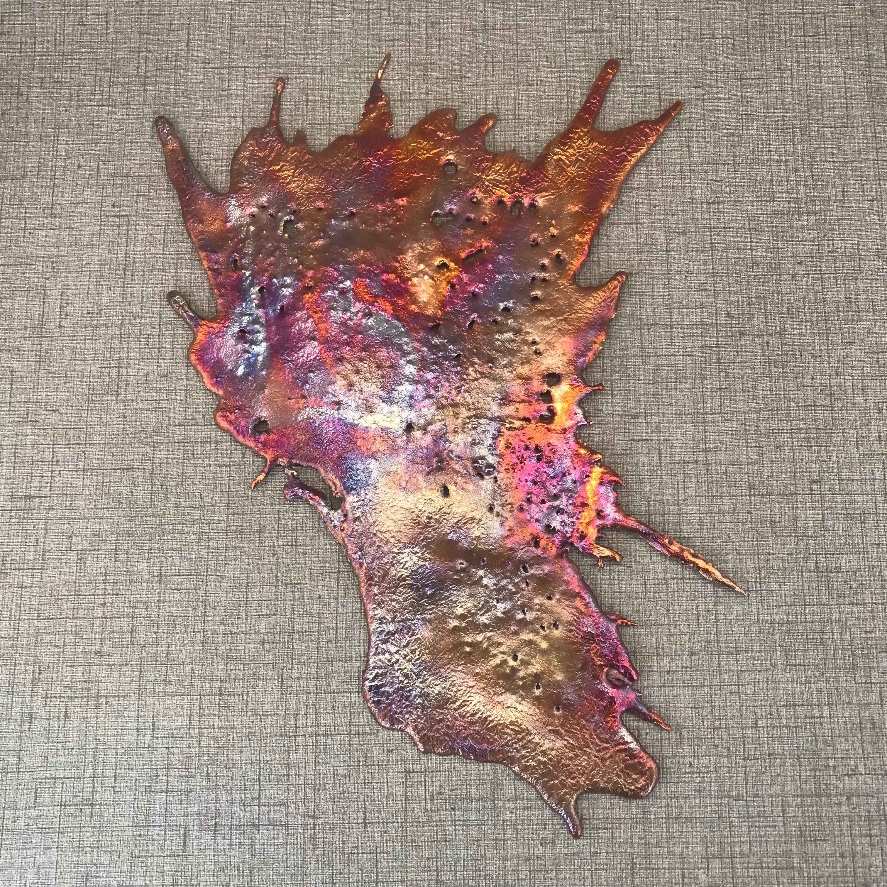Prismatic Copper Splash Wall Art