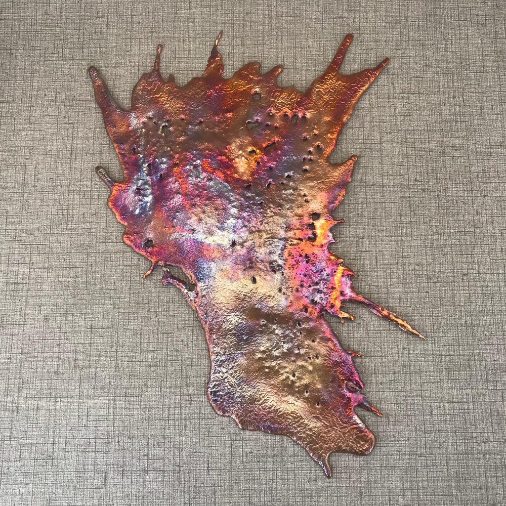 Prismatic Copper Splash Wall Art