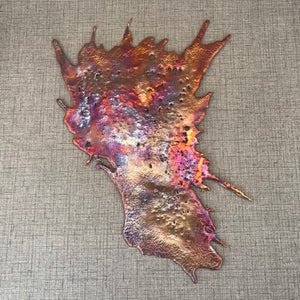 Prismatic Copper Splash Wall Art