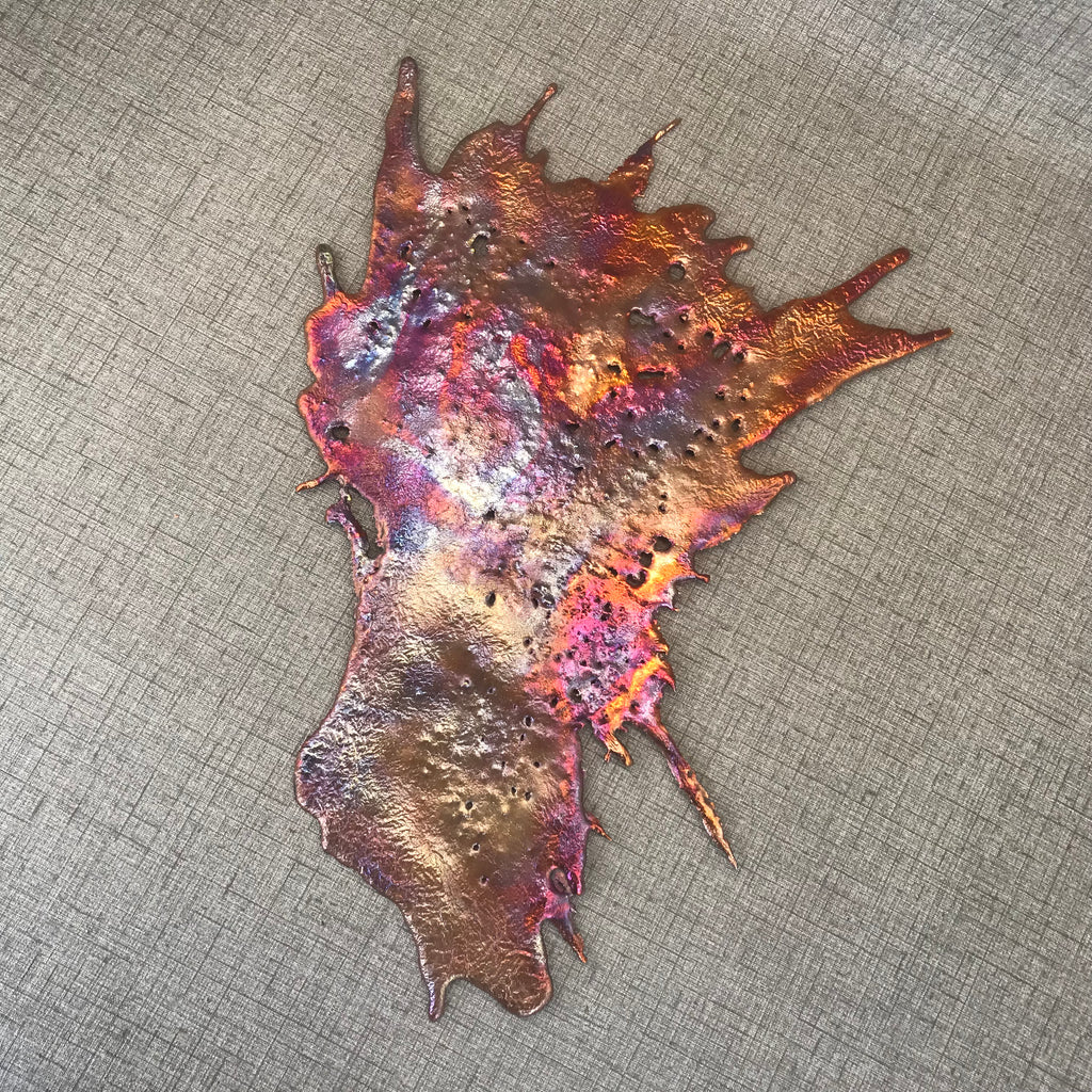 Prismatic Copper Splash Wall Art