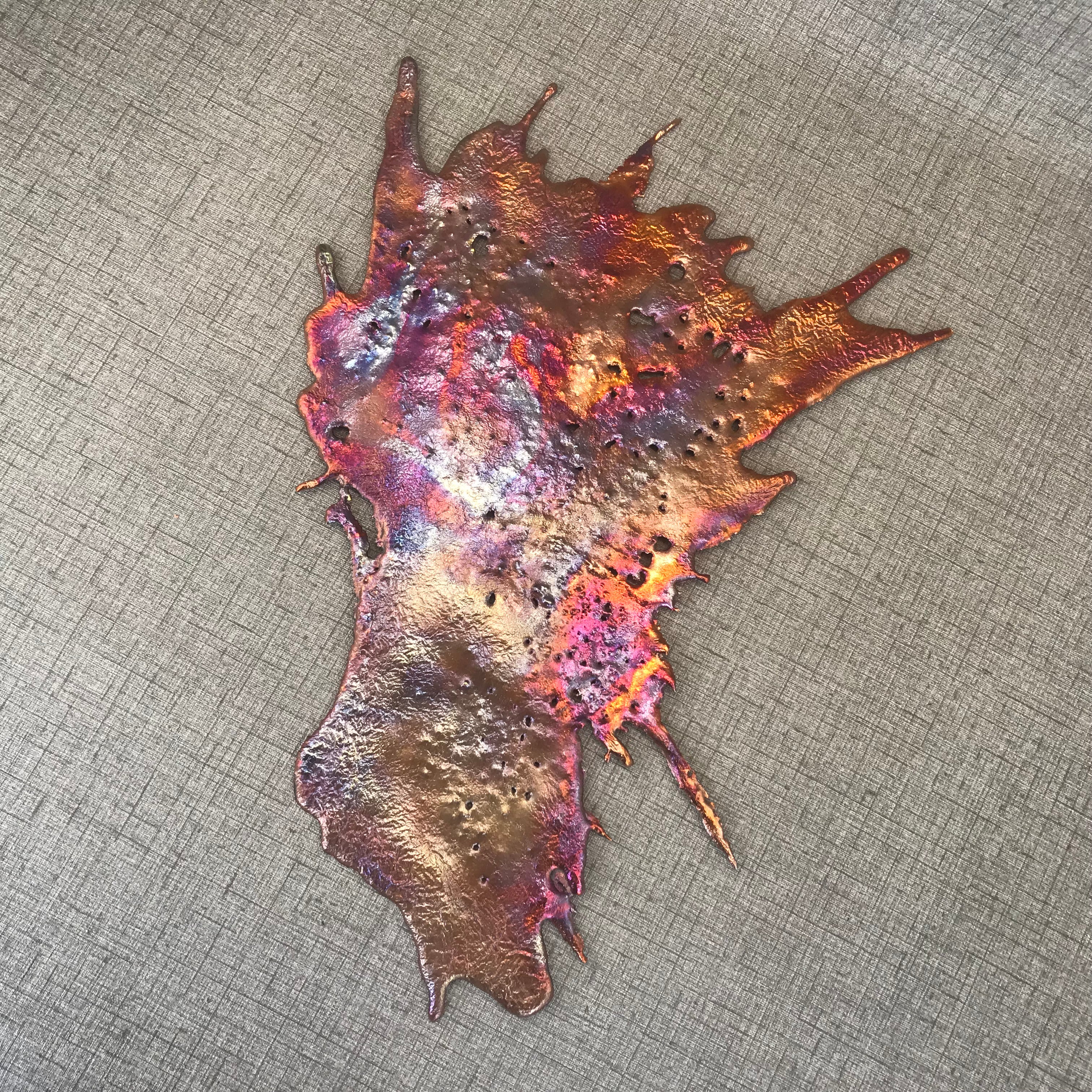 Prismatic Copper Splash Wall Art