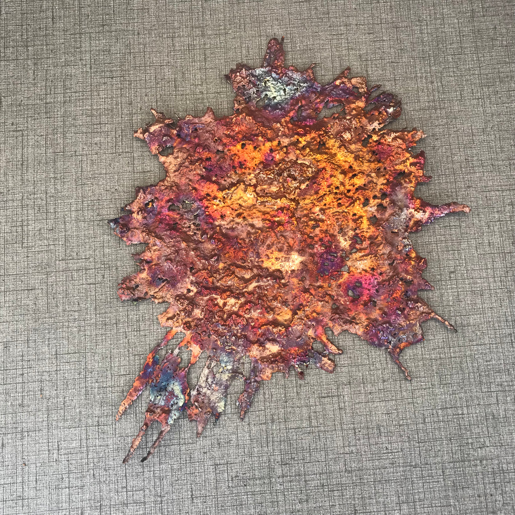 Prismatic Splash Copper Wall Art