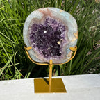 Amethyst Filled Polished Agate Geode
