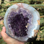 Amethyst Filled Polished Agate Geode