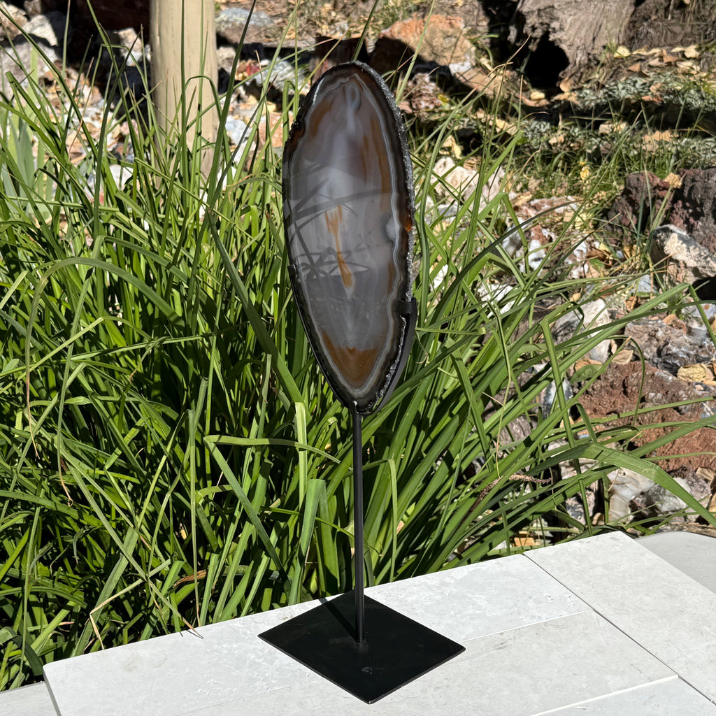 Beautifully Patterned and Banded Brazilian Agate Slice