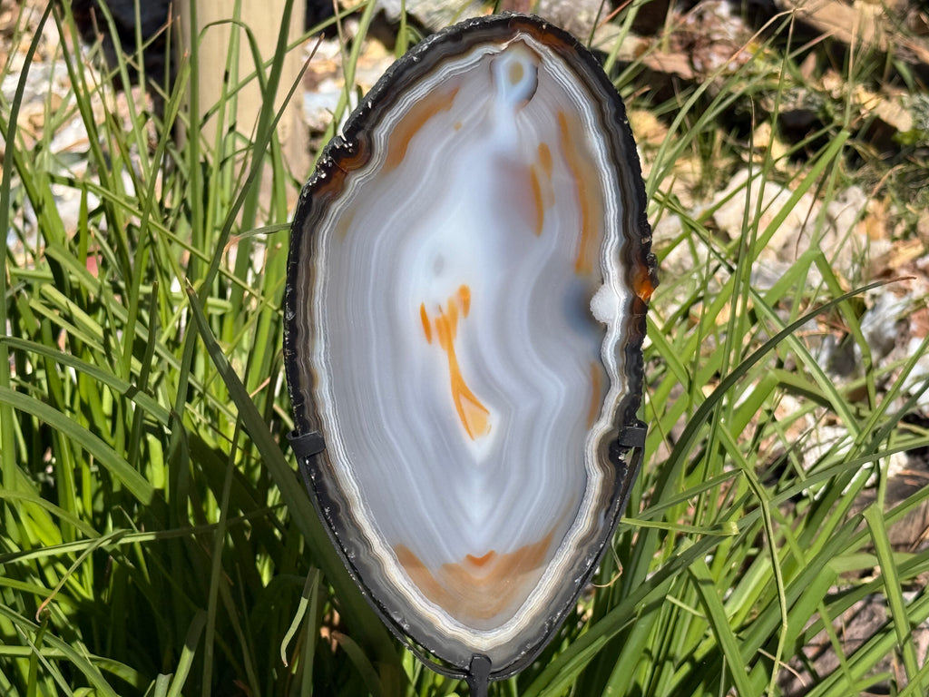 Beautifully Patterned and Banded Brazilian Agate Slice