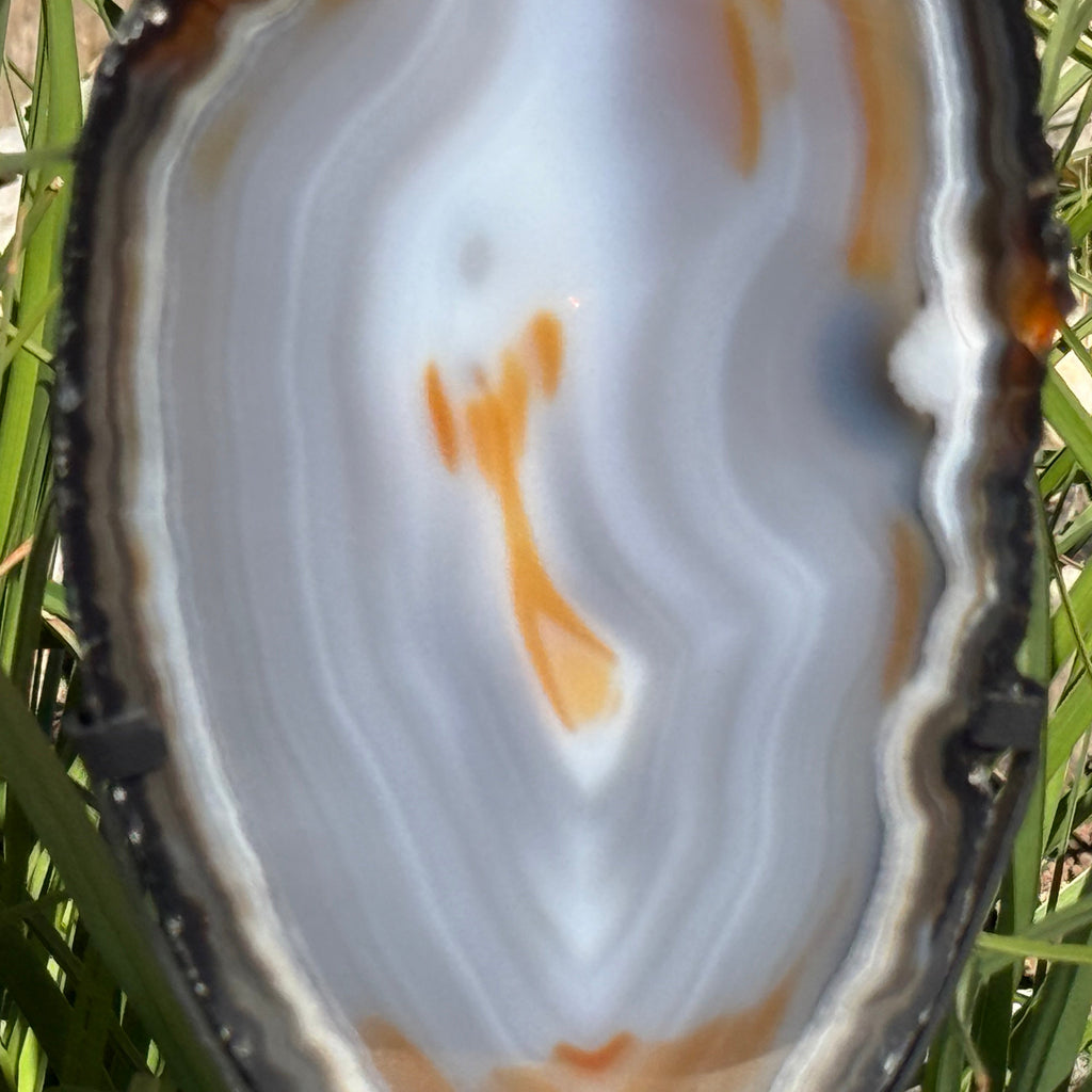 Beautifully Patterned and Banded Brazilian Agate Slice
