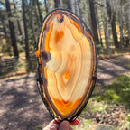 Beautifully Patterned and Banded Brazilian Agate Slice