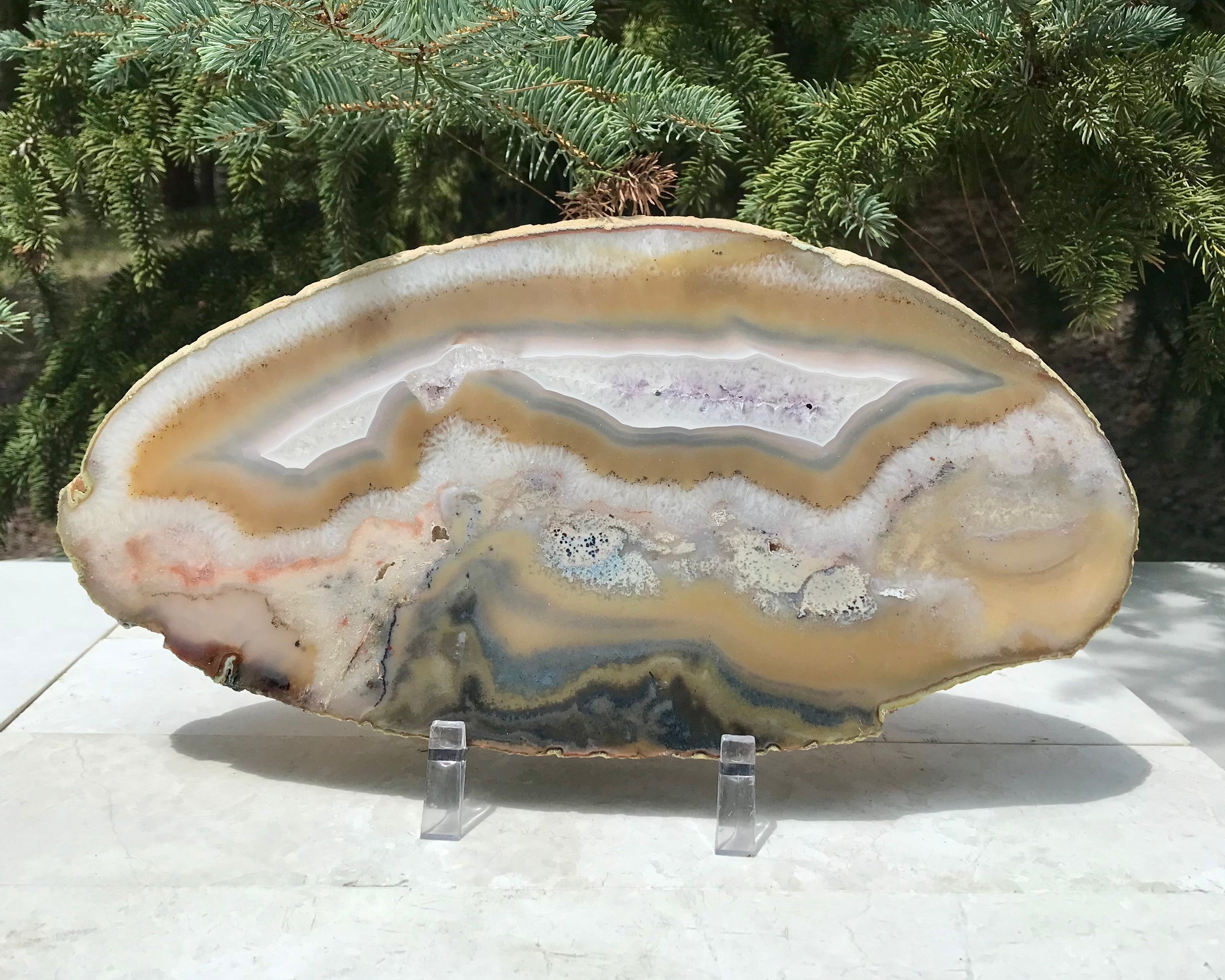 Beautifuly Ornate Brazilian Agate Slice