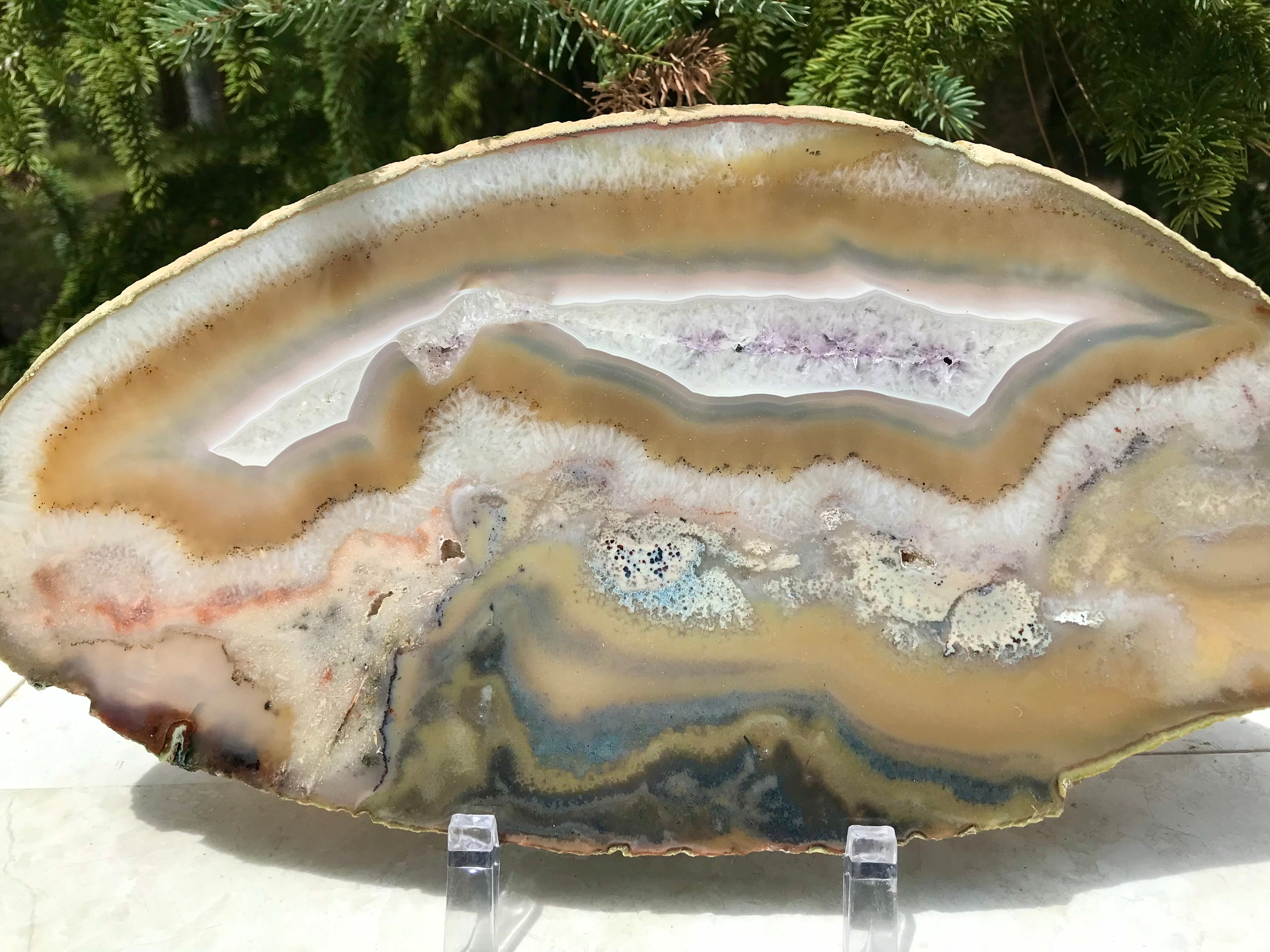 Beautifuly Ornate Brazilian Agate Slice