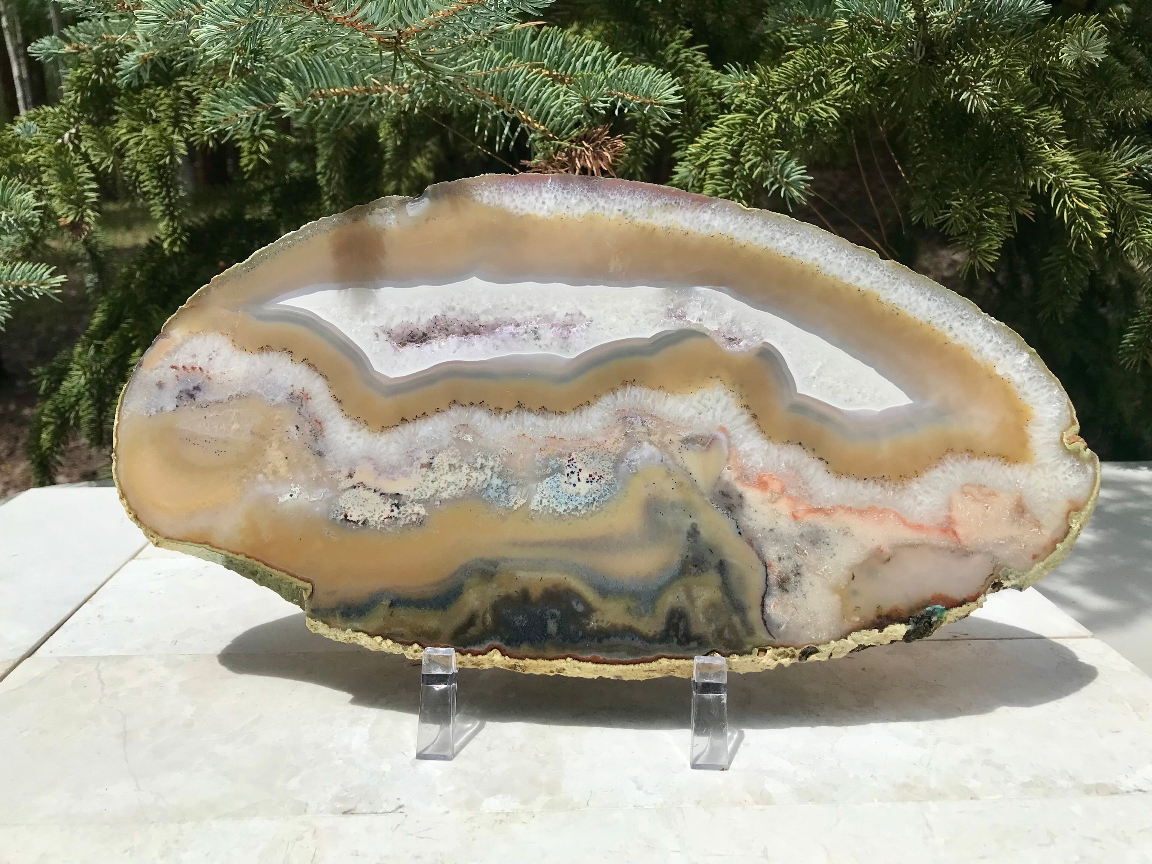 Beautifuly Ornate Brazilian Agate Slice