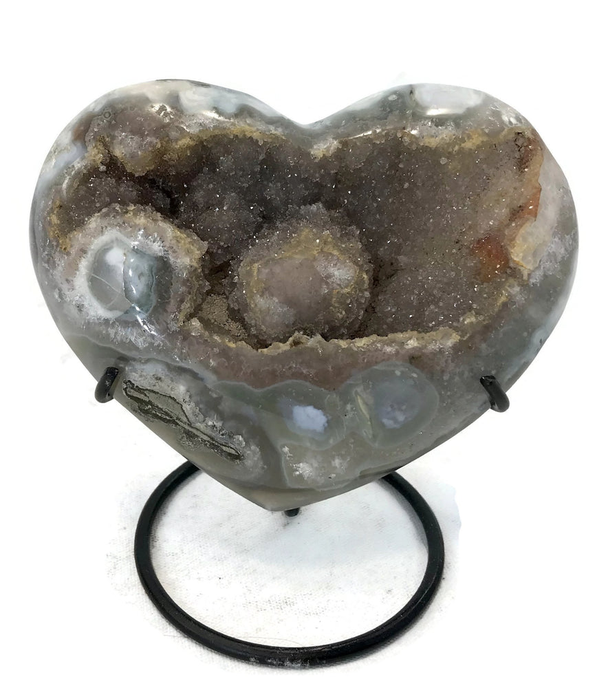 Glitter Covered Agate Heart