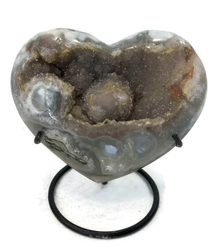 Glitter Covered Agate Heart