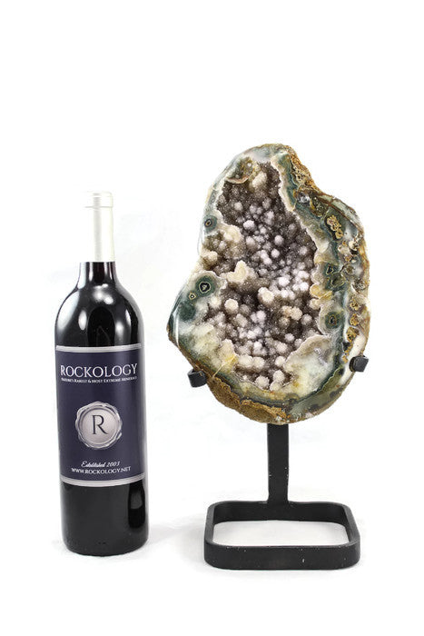 Uruguayan agate w/ druzy quartz