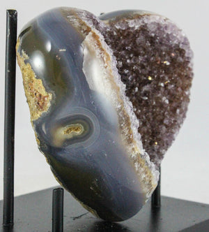 Amethyst & Agate Heart