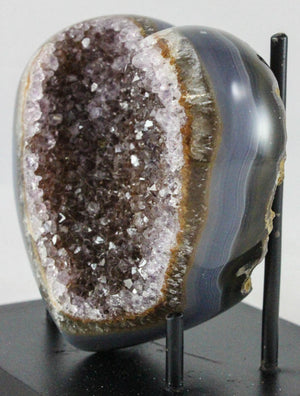 Amethyst & Agate Heart
